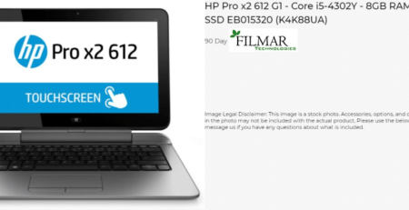 HP PRO x2 612 tablet