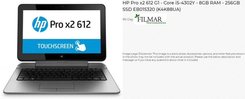 HP PRO x2 612 tablet